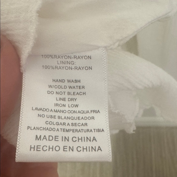 LISTICLE Ivory Babydoll Dress 3/4 Sleeves Key Hole Back Size Medium - Picture 6 of 6